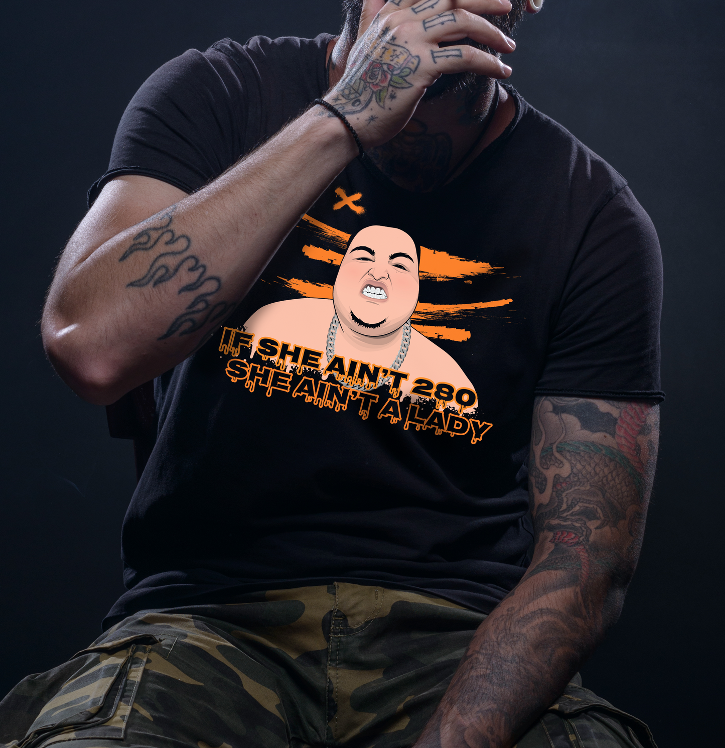 GORDO LOCO: OJ 280 BLACK T-SHIRT