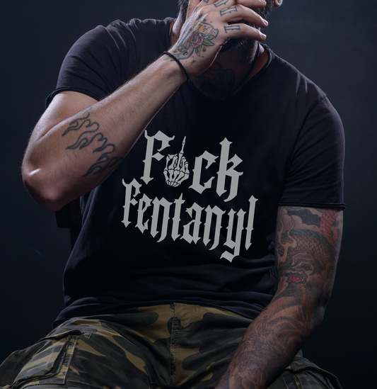 GORDO LOCO: F#CK FENTANYL STANDARD BLACK T-SHIRT